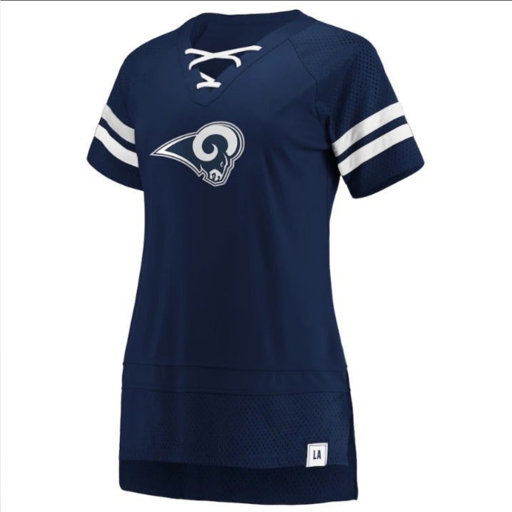 Fanatics  NFL Los Angeles Rams Women’s  Jersey  Graphic Logo  Blue  Size M